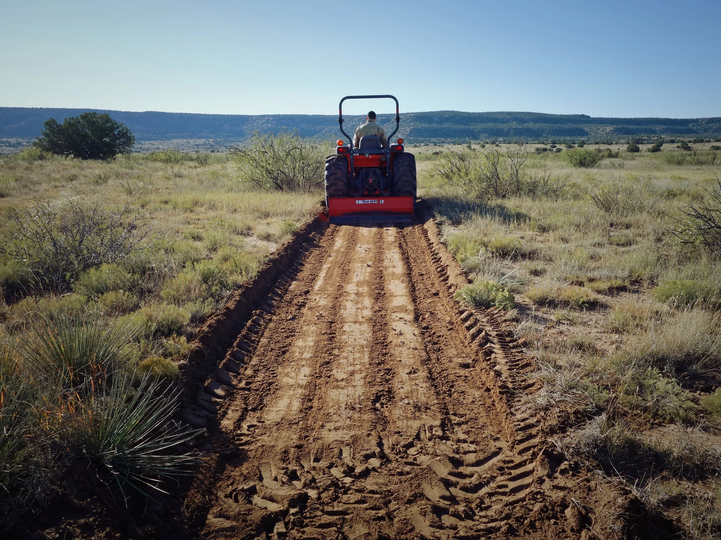 Excavating a driveway